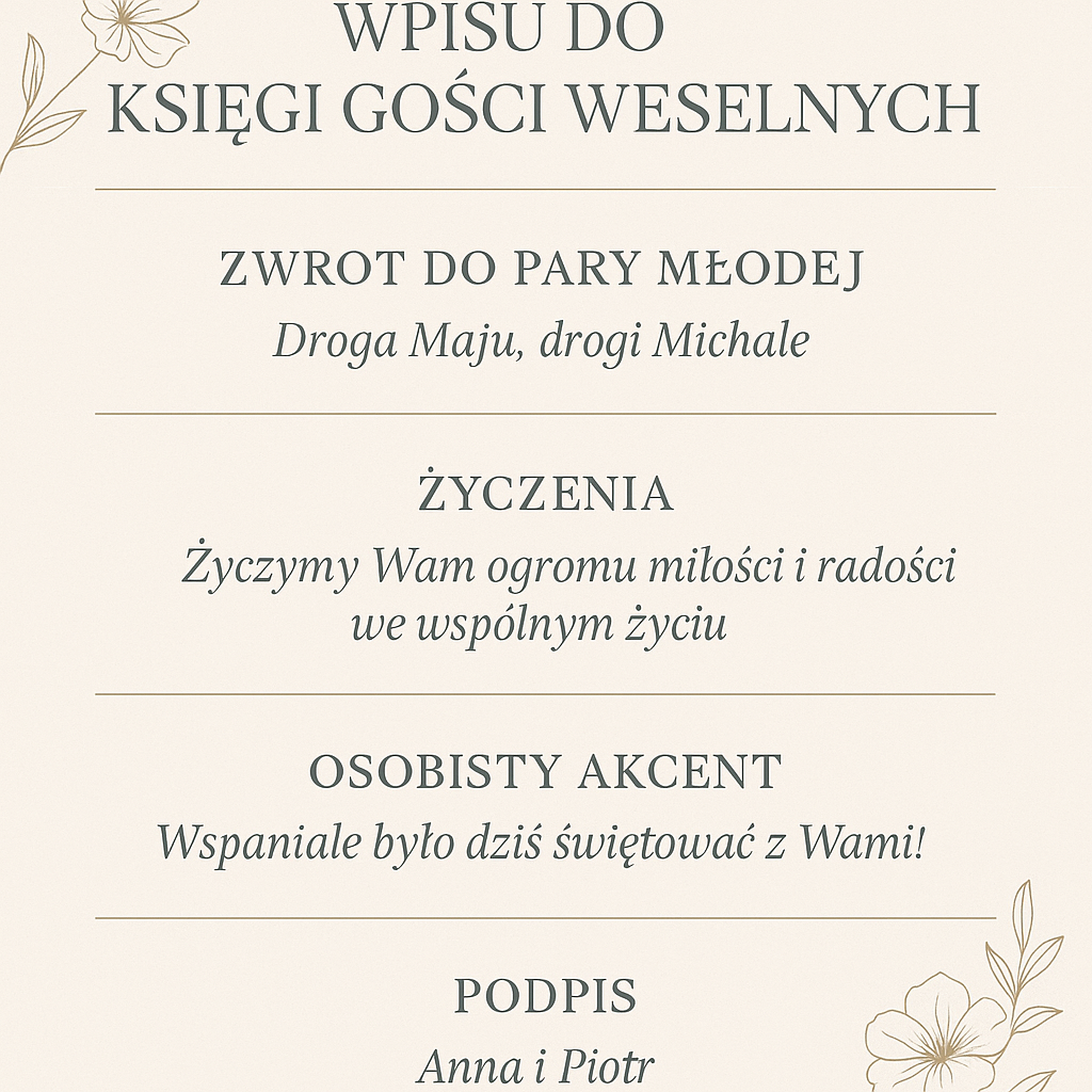 How to write wedding guest book wishes so they don’t sound template-like