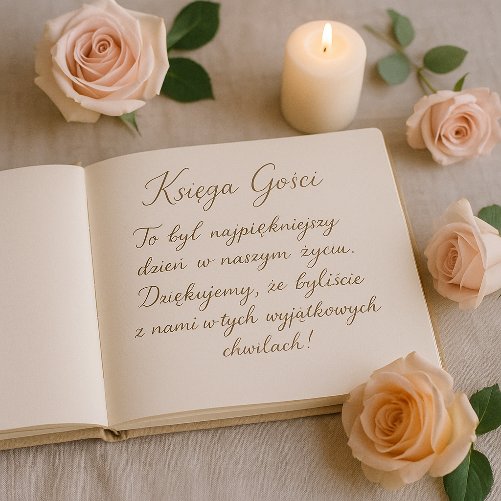 Moving wedding guest book wishes – examples with emotion