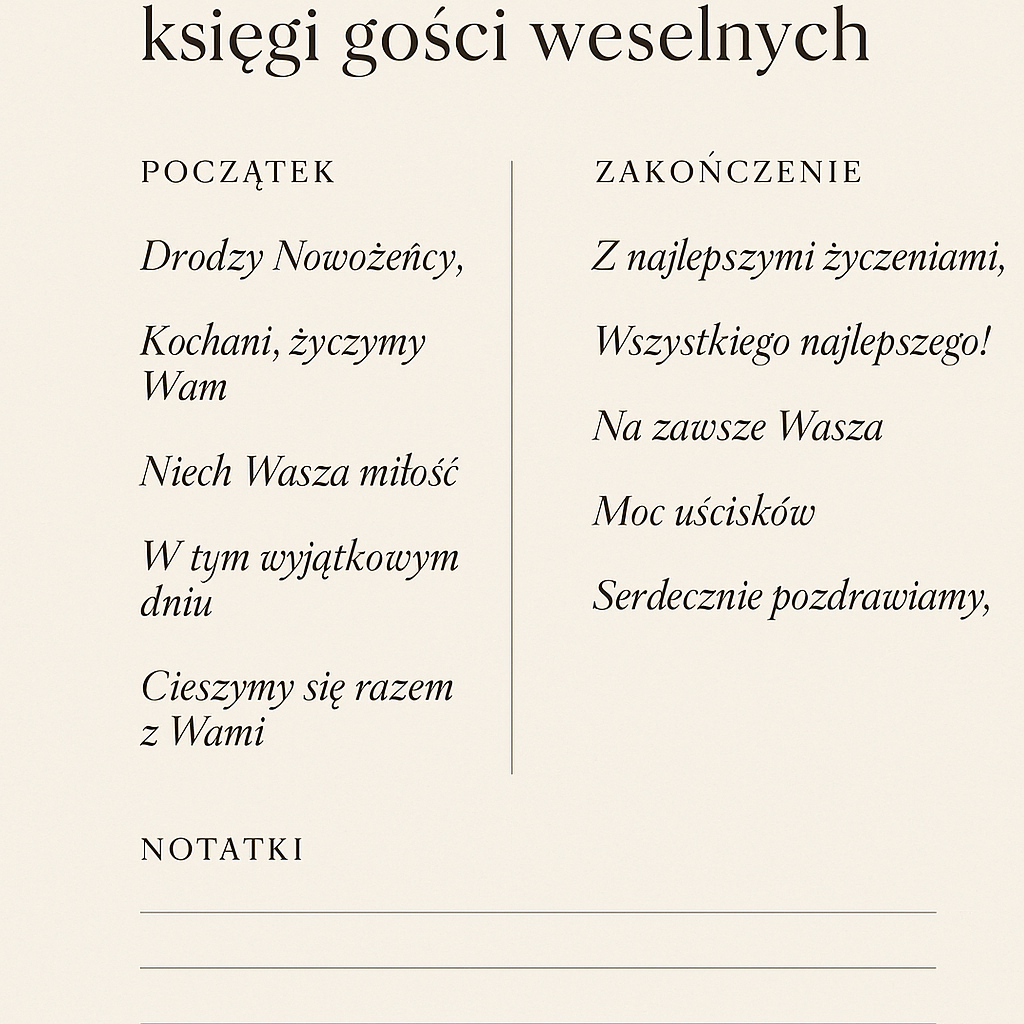 How to create your own wishes for the guest book based on ready-made examples